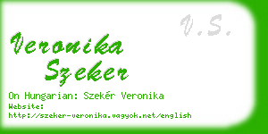 veronika szeker business card